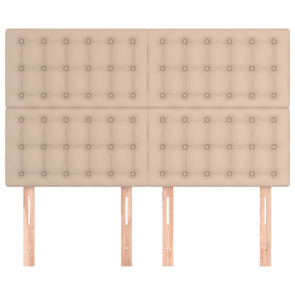 vidaXL Kopfteil Cappuccino 144x5x118/128 cm Kunstleder