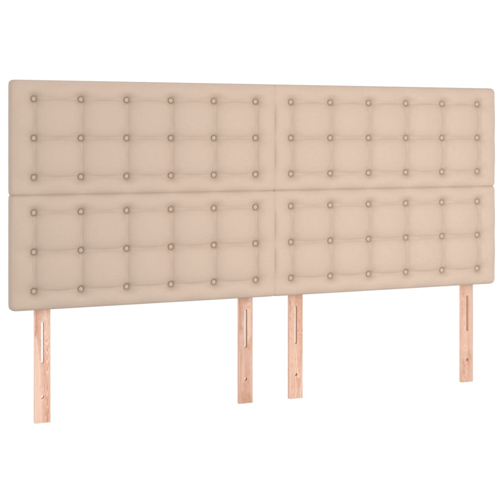 vidaXL Kopfteil Cappuccino 160x5x118/128 cm Kunstleder