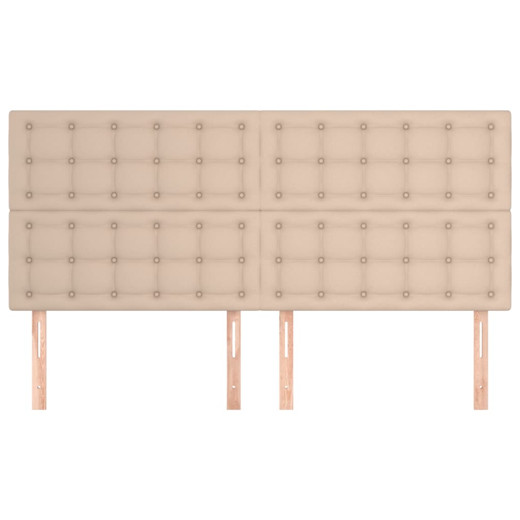 vidaXL Kopfteil Cappuccino 160x5x118/128 cm Kunstleder