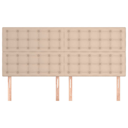 vidaXL Kopfteil Cappuccino 160x5x118/128 cm Kunstleder