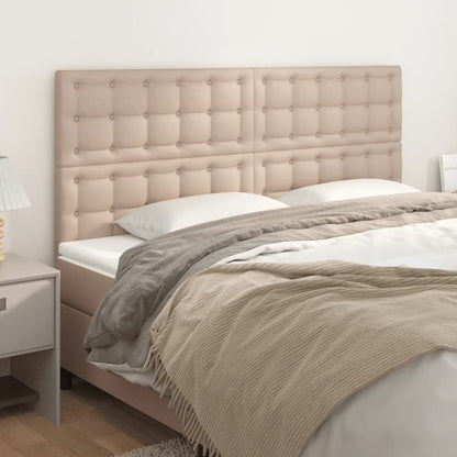 vidaXL Kopfteil Cappuccino 160x5x118/128 cm Kunstleder