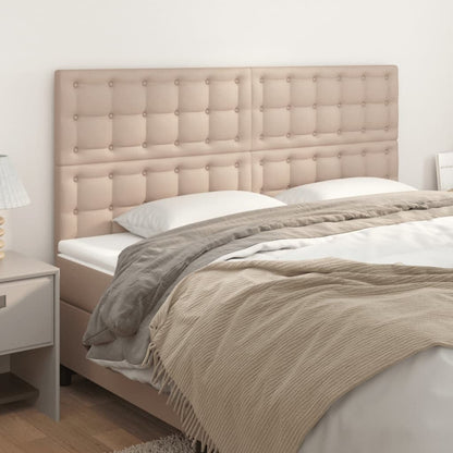 Kopfteil Cappuccino 200x5x118/128 cm Kunstleder