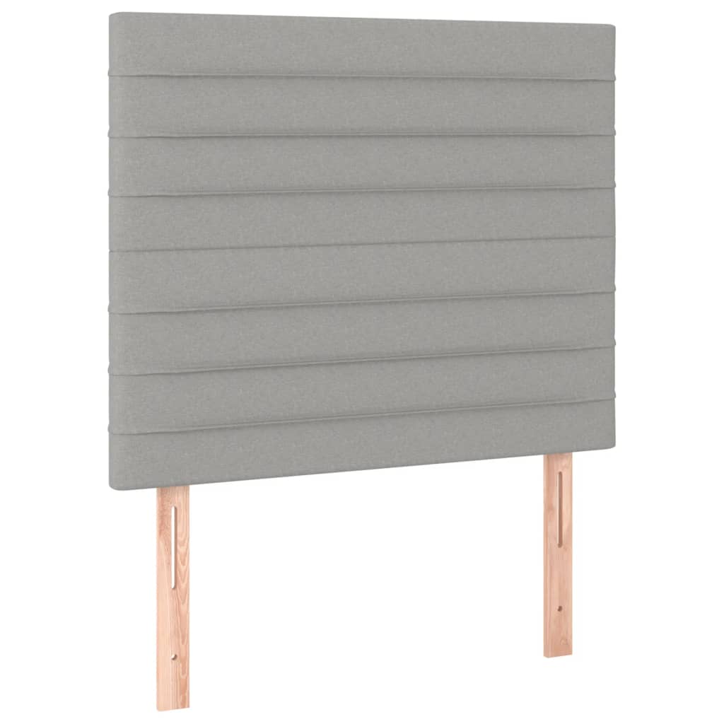 vidaXL Kopfteil Hellgrau 80x5x118/128 cm Stoff