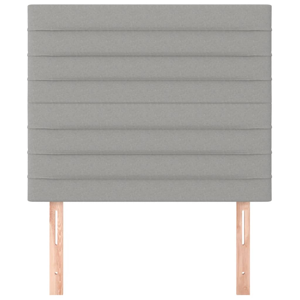 vidaXL Kopfteil Hellgrau 80x5x118/128 cm Stoff