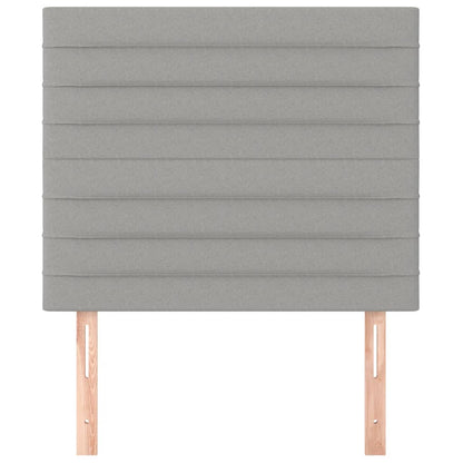 vidaXL Kopfteil Hellgrau 80x5x118/128 cm Stoff