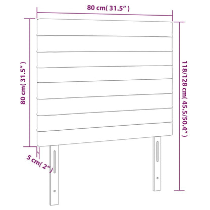 vidaXL Kopfteil Hellgrau 80x5x118/128 cm Stoff