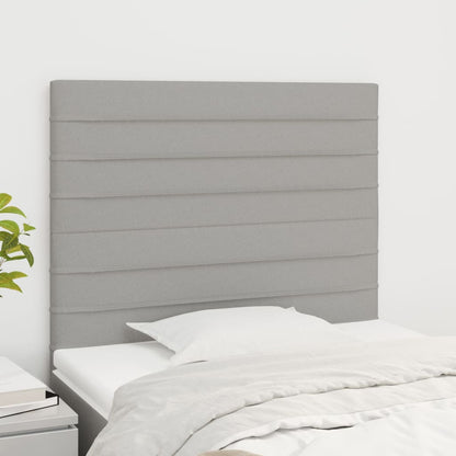 vidaXL Kopfteil Hellgrau 80x5x118/128 cm Stoff