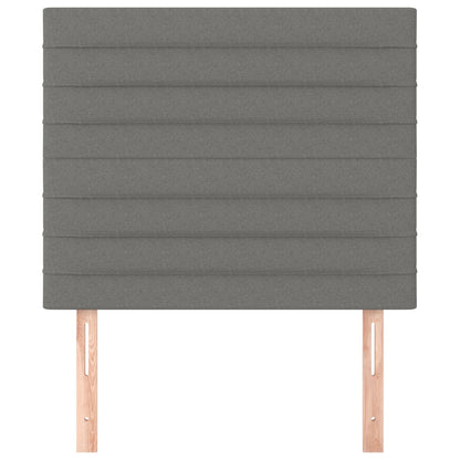 vidaXL Kopfteil Dunkelgrau 80 x 5 x 118/128 cm Stoff