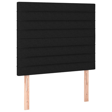 vidaXL Kopfteil Schwarz 80x5x118/128 cm Stoff