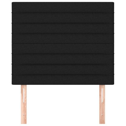 vidaXL Kopfteil Schwarz 80x5x118/128 cm Stoff