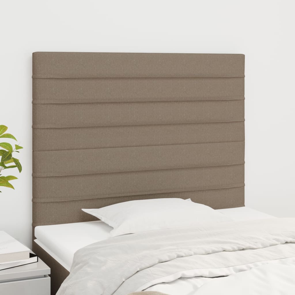 vidaXL Kopfteil Taupe 80x5x118/128 cm Stoff