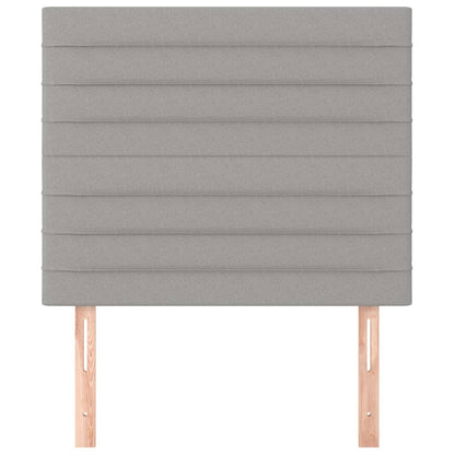 vidaXL Kopfteil Hellgrau 90x5x118/128 cm Stoff