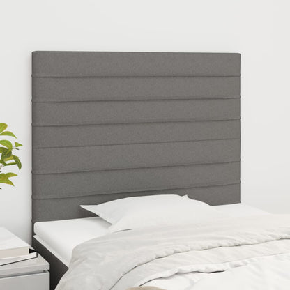 vidaXL Kopfteil Dunkelgrau 100 x 5 x 118/128 cm Stoff