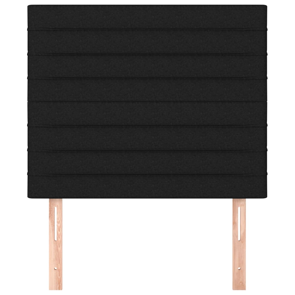 vidaXL Kopfteil Schwarz 100 x 5 x 118/128 cm Stoff
