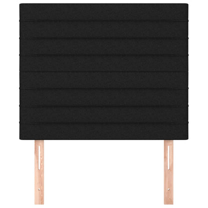 vidaXL Kopfteil Schwarz 100 x 5 x 118/128 cm Stoff