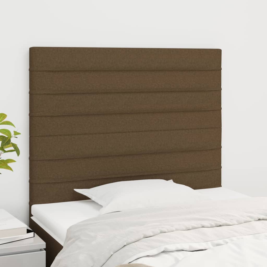 vidaXL Kopfteil Dunkelbraun 100 x 5 x 118/128 cm Stoff