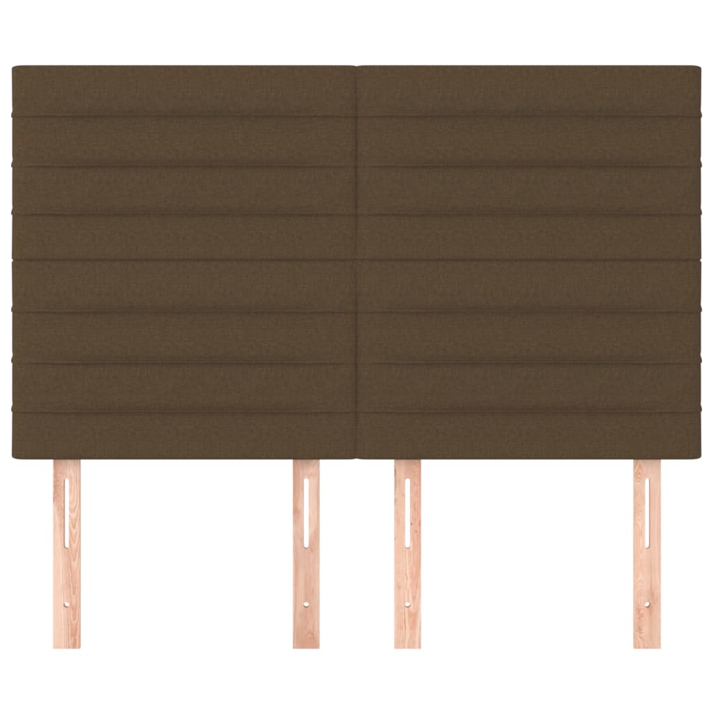 vidaXL Kopfteil Dunkelbraun 144x5x118/128 cm Stoff