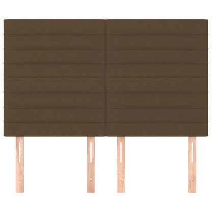 vidaXL Kopfteil Dunkelbraun 144x5x118/128 cm Stoff