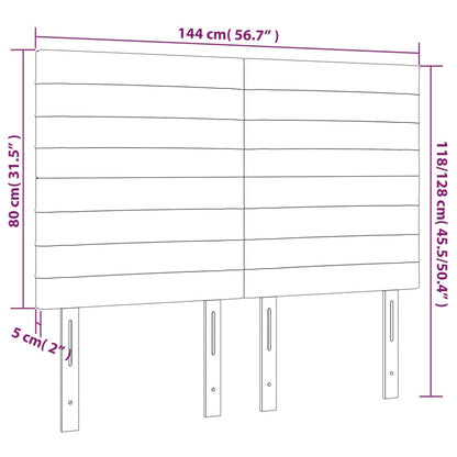 vidaXL Kopfteil Dunkelbraun 144x5x118/128 cm Stoff