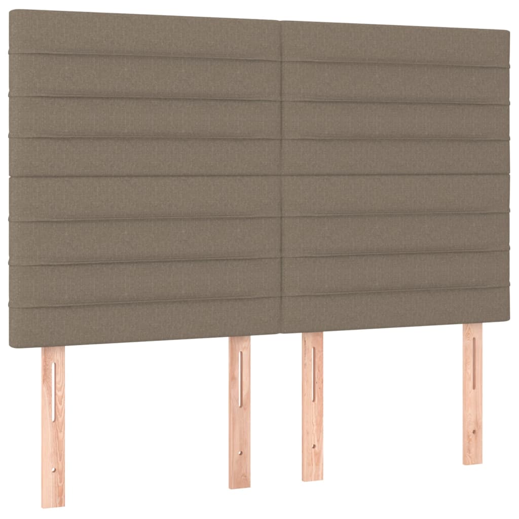 vidaXL Kopfteil Taupe 144x5x118/128 cm Stoff