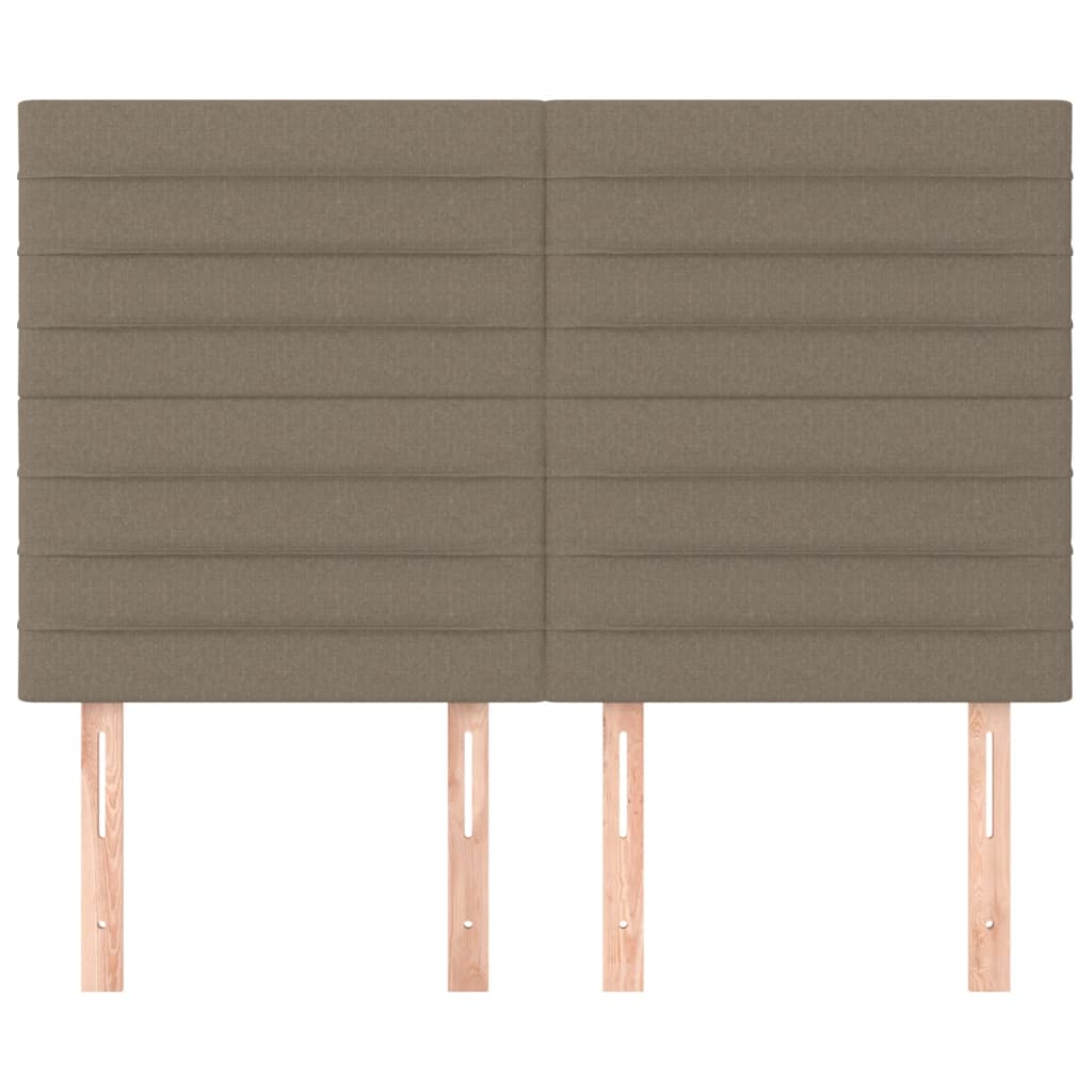 vidaXL Kopfteil Taupe 144x5x118/128 cm Stoff
