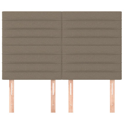 vidaXL Kopfteil Taupe 144x5x118/128 cm Stoff