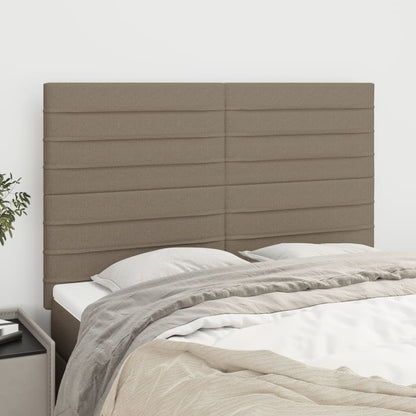 vidaXL Kopfteil Taupe 144x5x118/128 cm Stoff