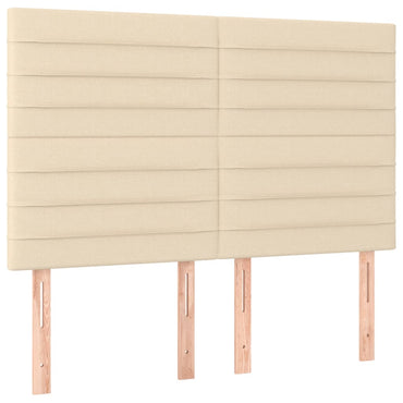 vidaXL Kopfteil Creme 144x5x118/128 cm Stoff