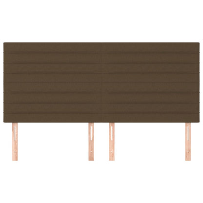 vidaXL Kopfteil Dunkelbraun 160 x 5 x 118/128 cm Stoff