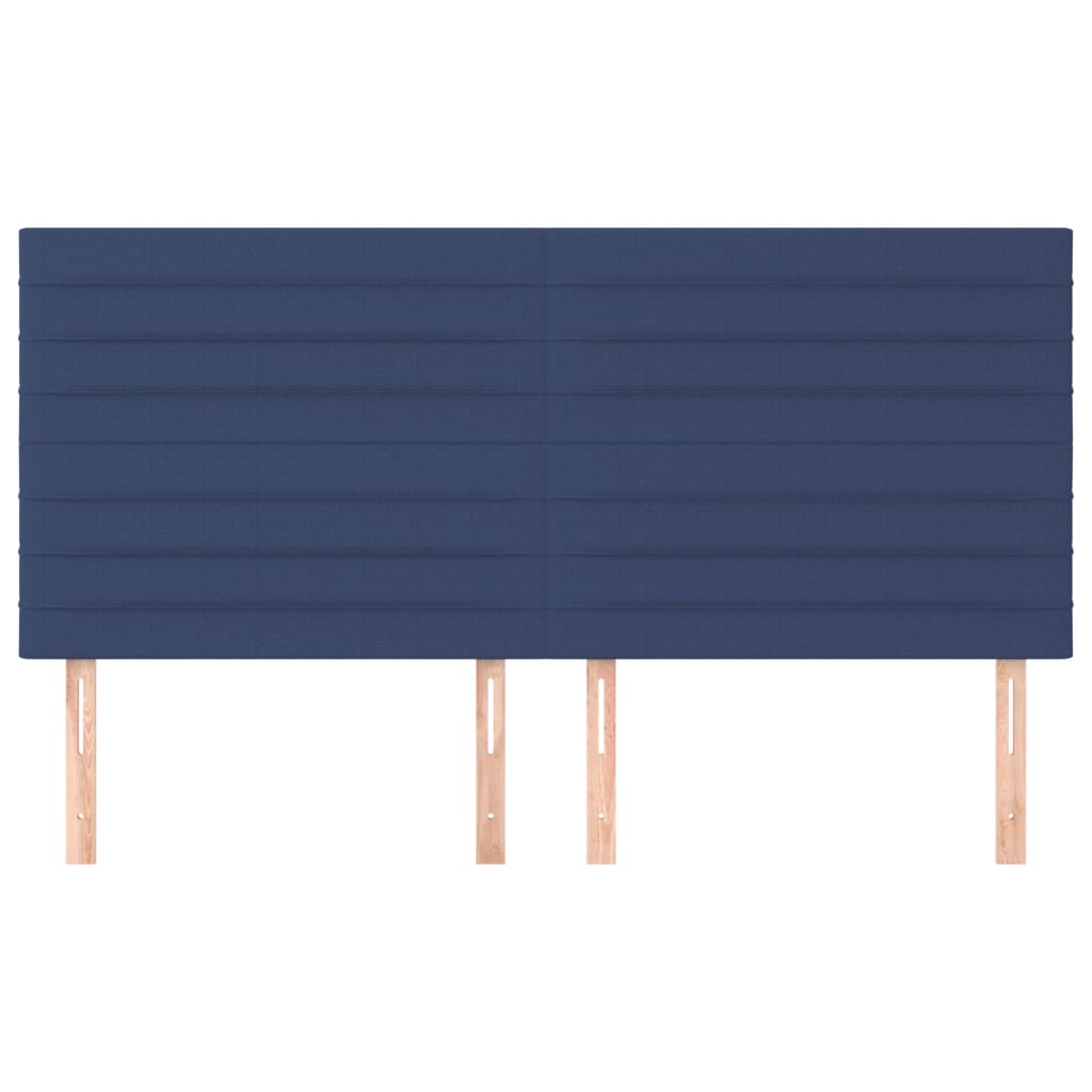 vidaXL Kopfteil Blau 160x5x118/128 cm Stoff