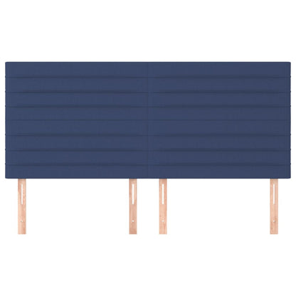 vidaXL Kopfteil Blau 160x5x118/128 cm Stoff