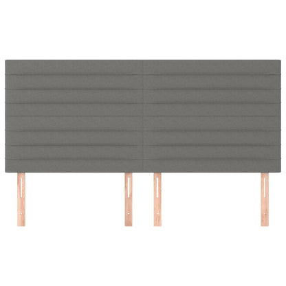 vidaXL Kopfteil Dunkelgrau 180 x 5 x 118/128 cm Stoff