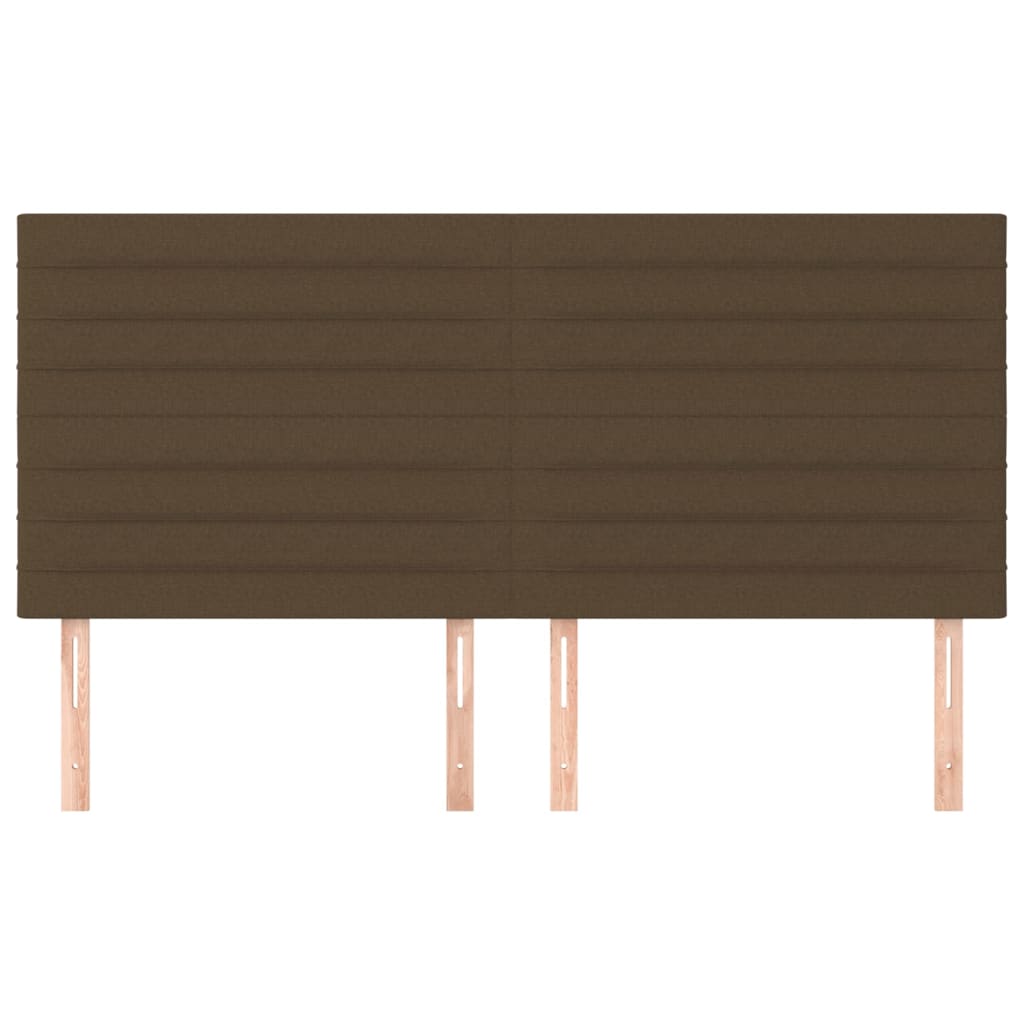 vidaXL Kopfteil Dunkelbraun 200 x 5 x 118/128 cm Stoff