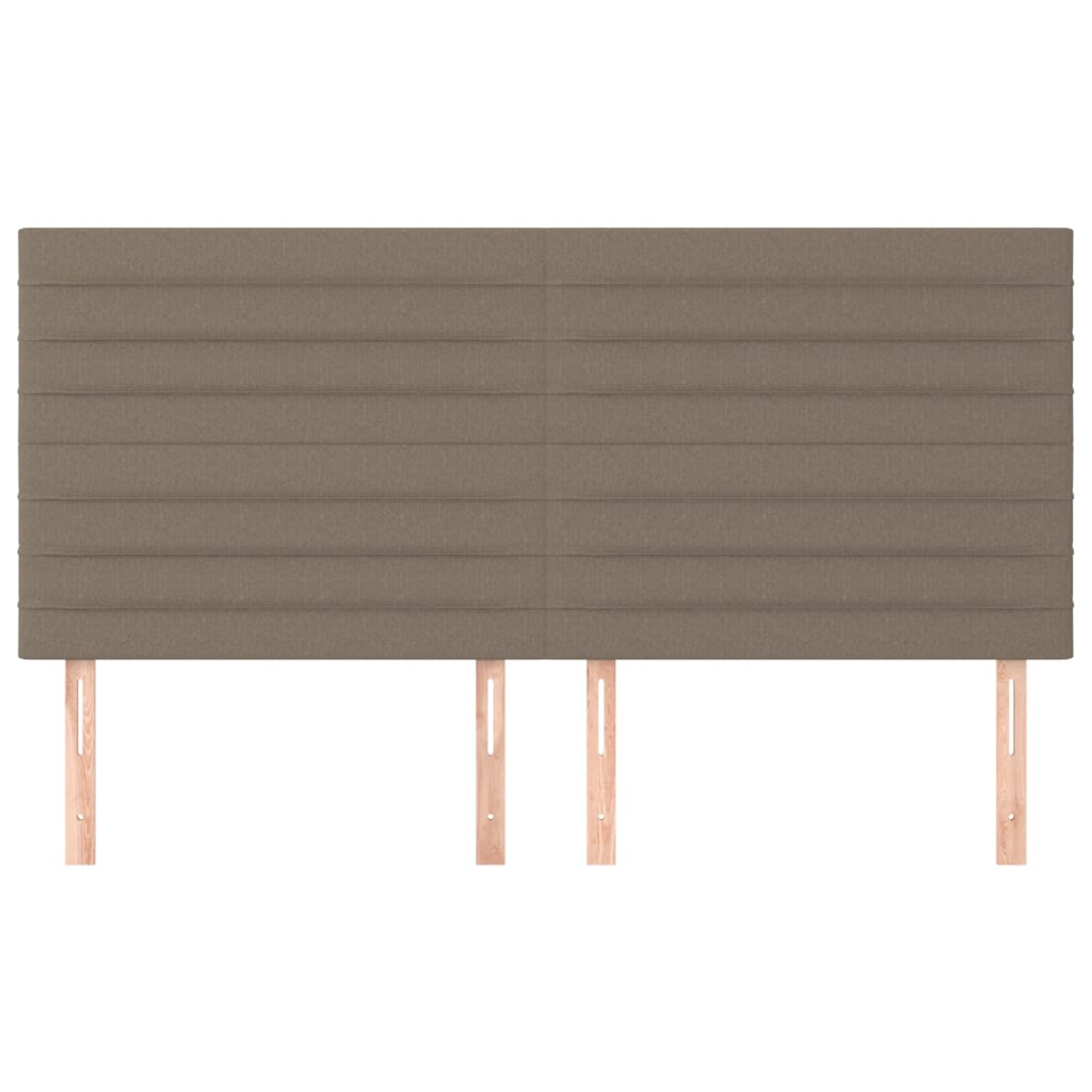 vidaXL Kopfteil Taupe 200 x 5 x 118/128 cm Stoff