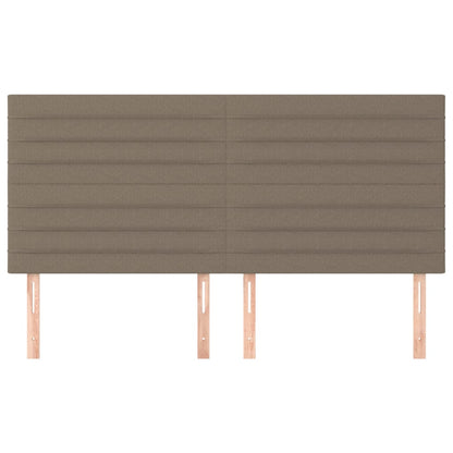 vidaXL Kopfteil Taupe 200 x 5 x 118/128 cm Stoff