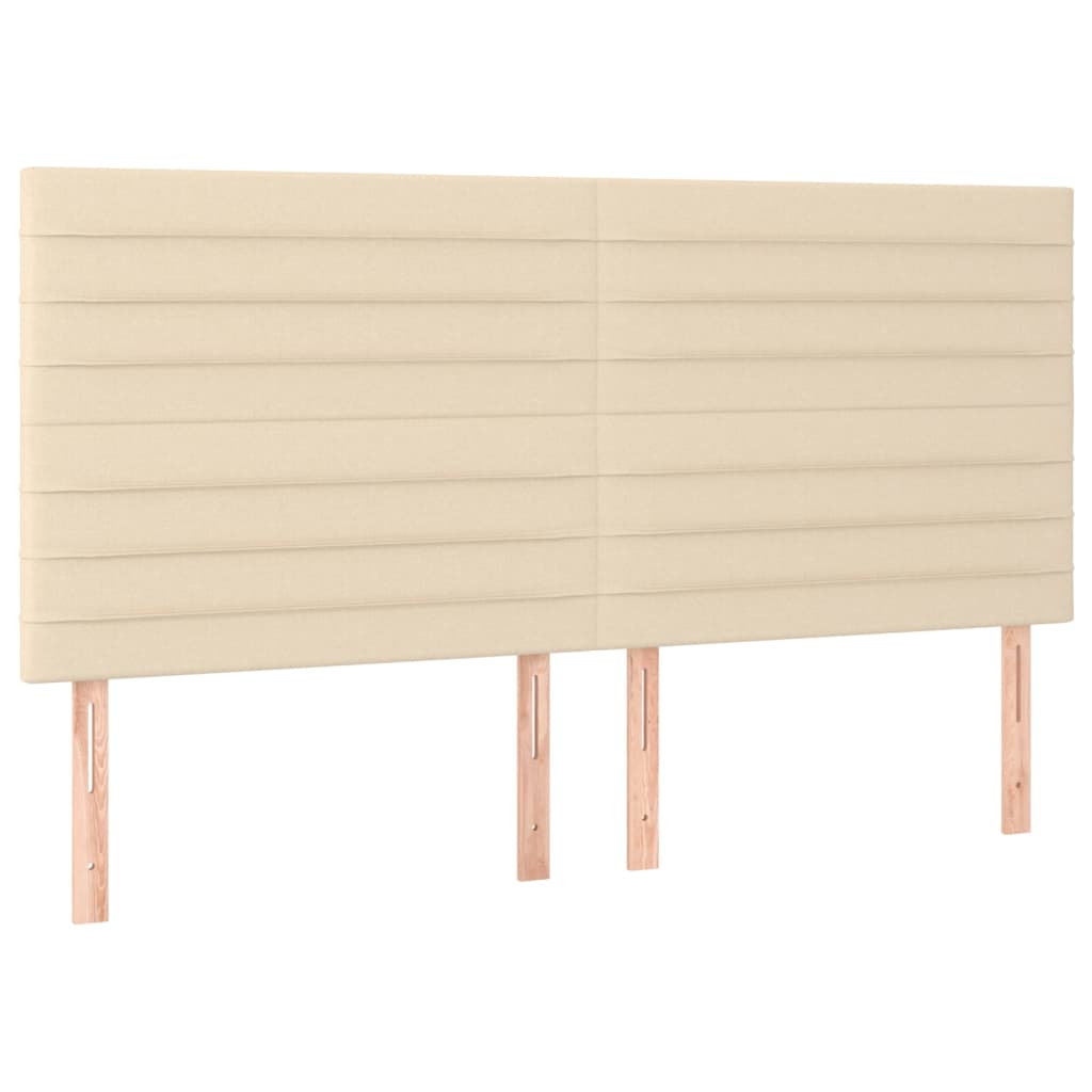 vidaXL Kopfteil Creme 200 x 5 x 118/128 cm Stoff
