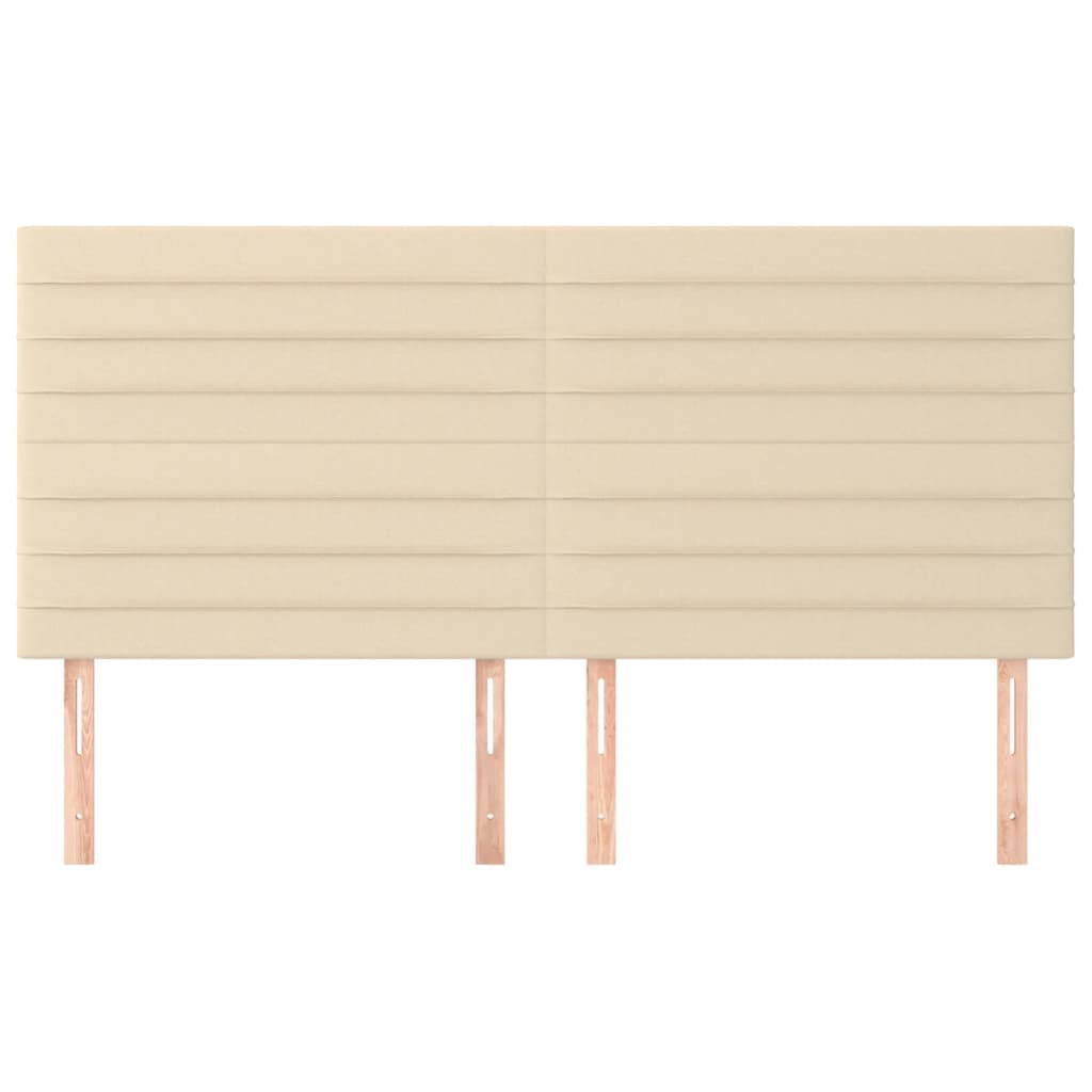 vidaXL Kopfteil Creme 200 x 5 x 118/128 cm Stoff