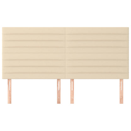 vidaXL Kopfteil Creme 200 x 5 x 118/128 cm Stoff