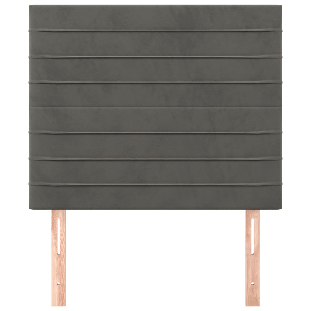 vidaXL Kopfteil Dunkelgrau 80 x 5 x 118/128 cm Samt