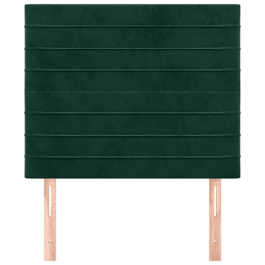 vidaXL Kopfteil Dunkelgrün 80x5x118/128 cm Samt