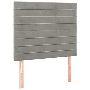 vidaXL Kopfteil Hellgrau 100 x 5 x 118/128 cm Samt