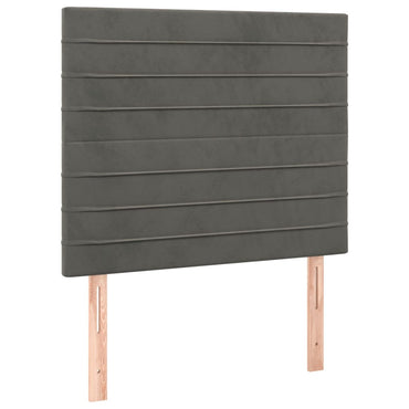 vidaXL Kopfteil Dunkelgrau 100 x 5 x 118/128 cm Samt