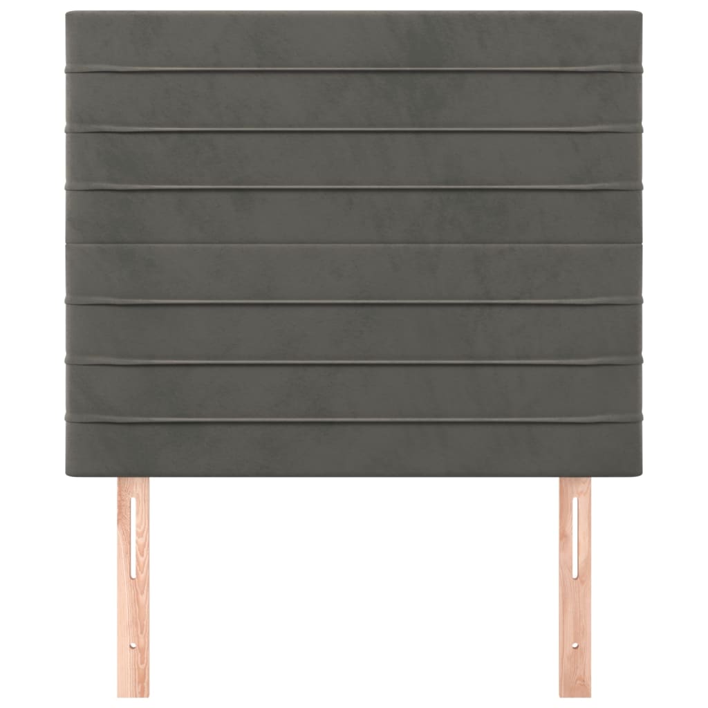 vidaXL Kopfteil Dunkelgrau 100 x 5 x 118/128 cm Samt
