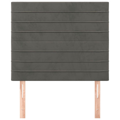 vidaXL Kopfteil Dunkelgrau 100 x 5 x 118/128 cm Samt