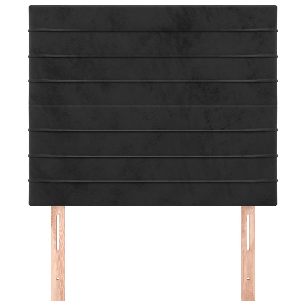 vidaXL Kopfteil Schwarz 100x5x118/128 cm Samt