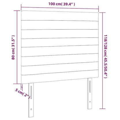vidaXL Kopfteil Dunkelgrün 100x5x118/128 cm Samt