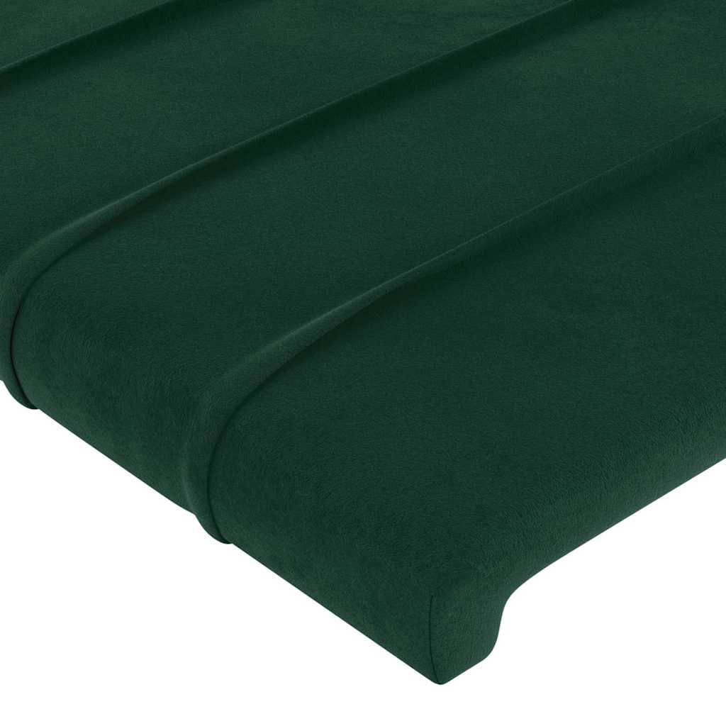 vidaXL Kopfteil Dunkelgrün 144x5x118/128 cm Samt