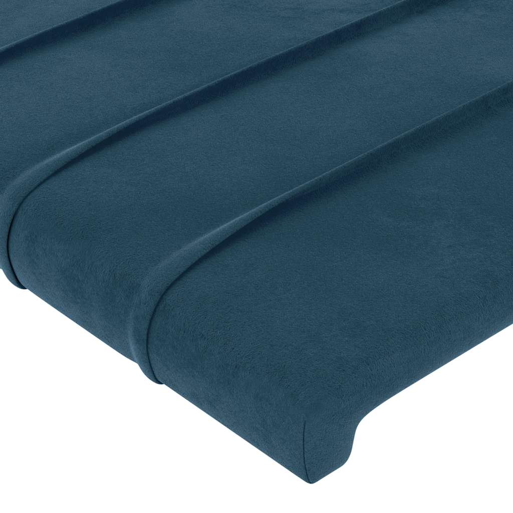 vidaXL Kopfteil Dunkelblau 144x5x118/128 cm Samt