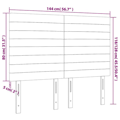 vidaXL Kopfteil Dunkelblau 144x5x118/128 cm Samt