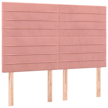 vidaXL Kopfteil Rosa 144x5x118/128 cm Samt